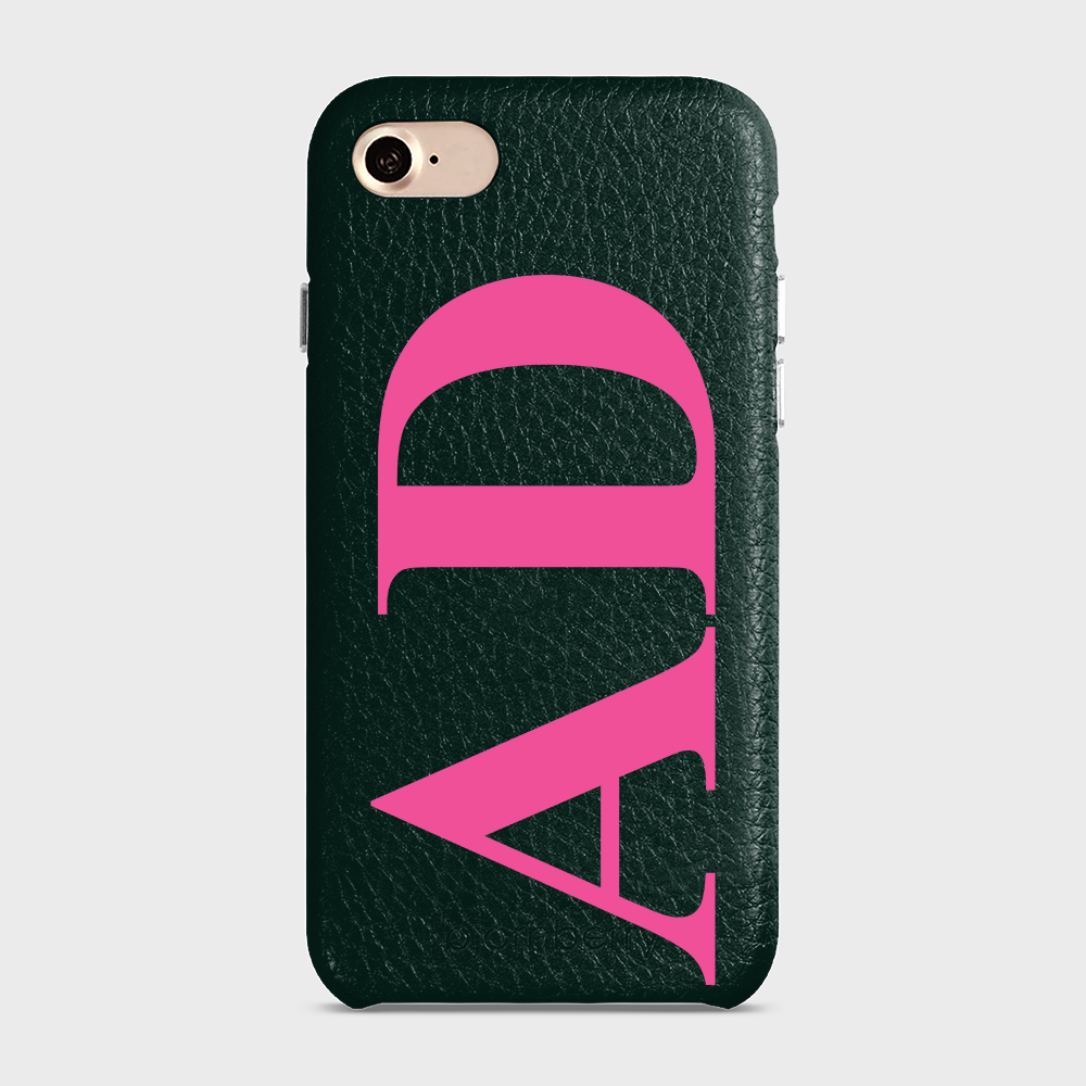 iPhone 7/8/SE (2022/2020) Personalised Leather Case - Large Initials - 24