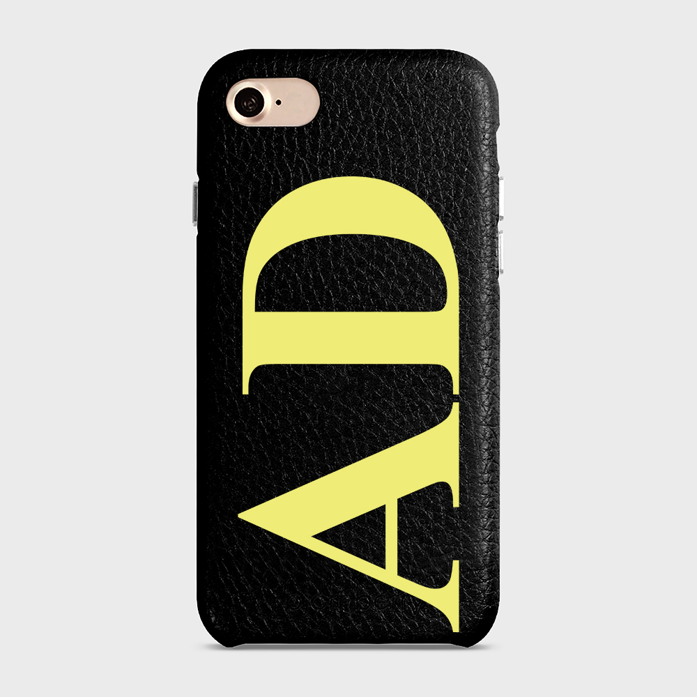 iPhone 7/8/SE (2022/2020) Personalised Leather Case - Large Initials - 8