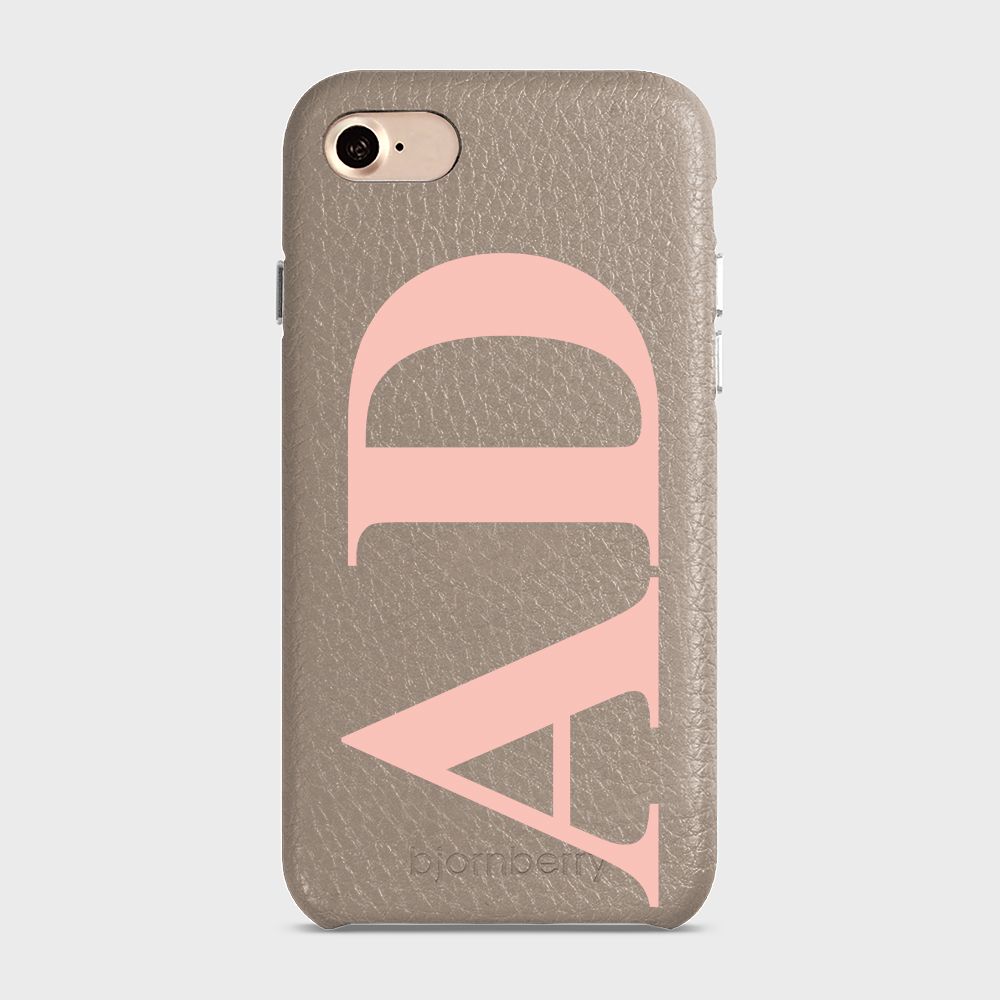 iPhone 7/8/SE (2022/2020) Personalised Leather Case - Large Initials - 37