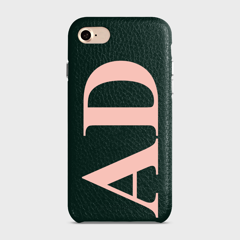 iPhone 7/8/SE (2022/2020) Personalised Leather Case - Large Initials - 25