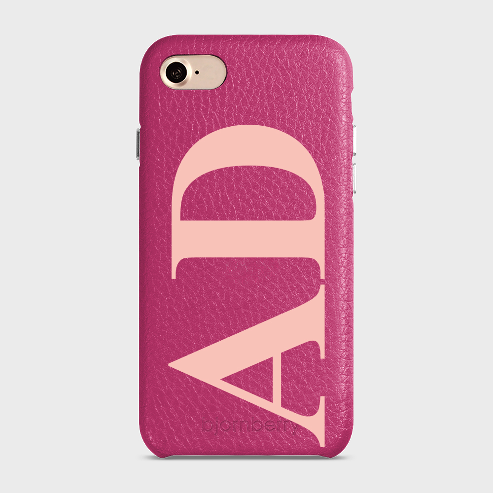 iPhone 7/8/SE (2022/2020) Personalised Leather Case - Large Initials - 32