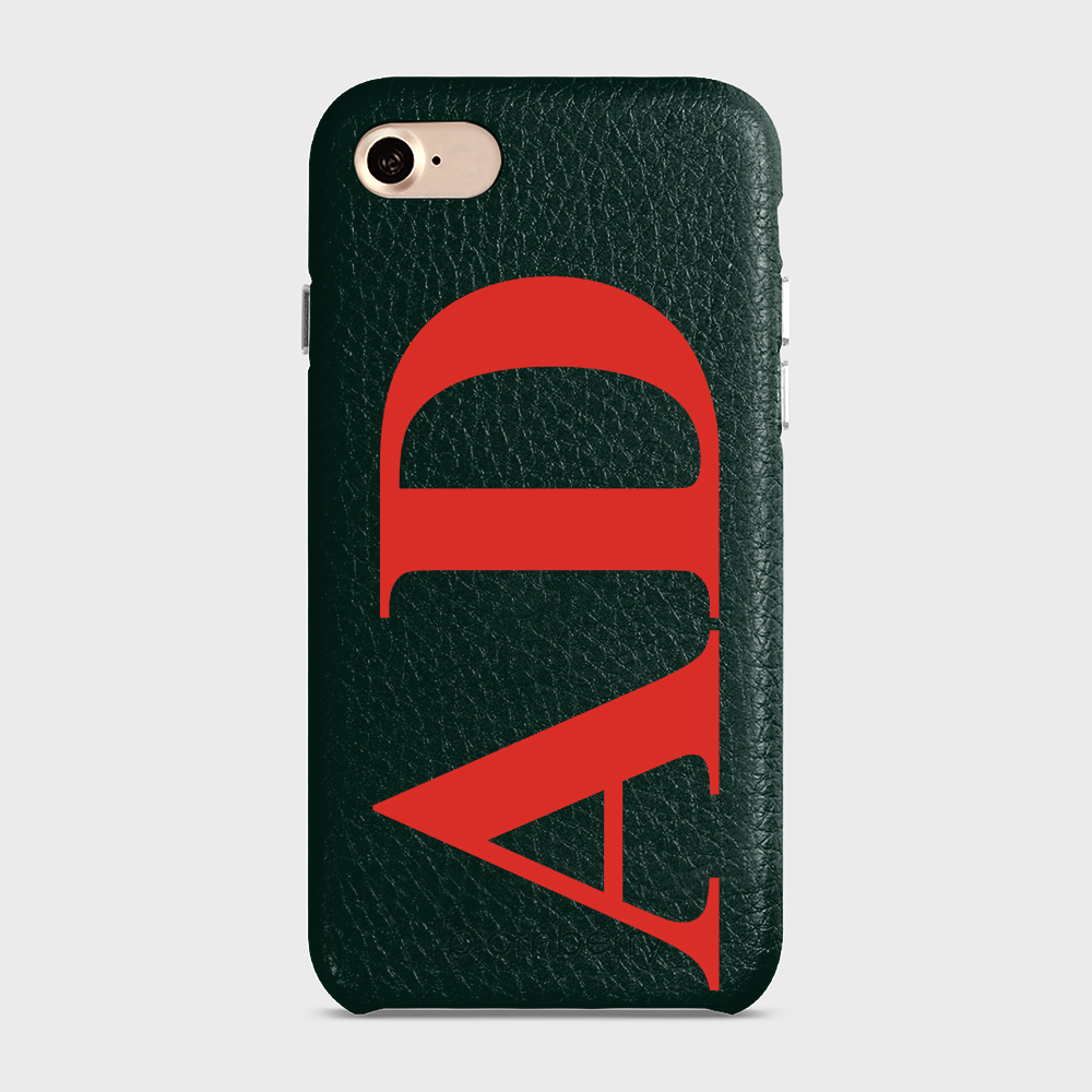 iPhone 7/8/SE (2022/2020) Personalised Leather Case - Large Initials - 26