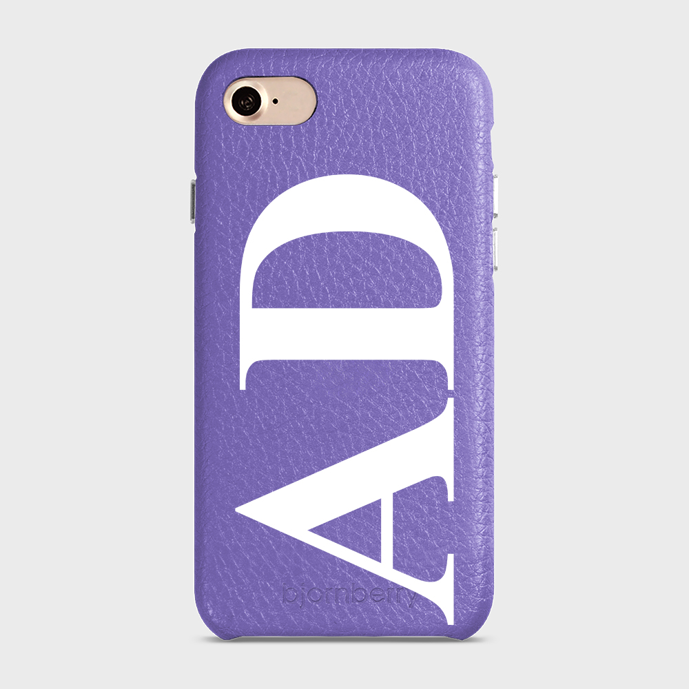 iPhone 7/8/SE (2022/2020) Personalised Leather Case - Large Initials - 21
