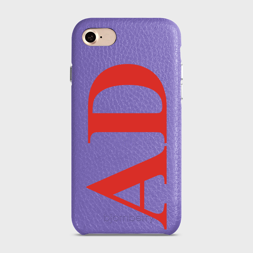 iPhone 7/8/SE (2022/2020) Personalised Leather Case - Large Initials - 19