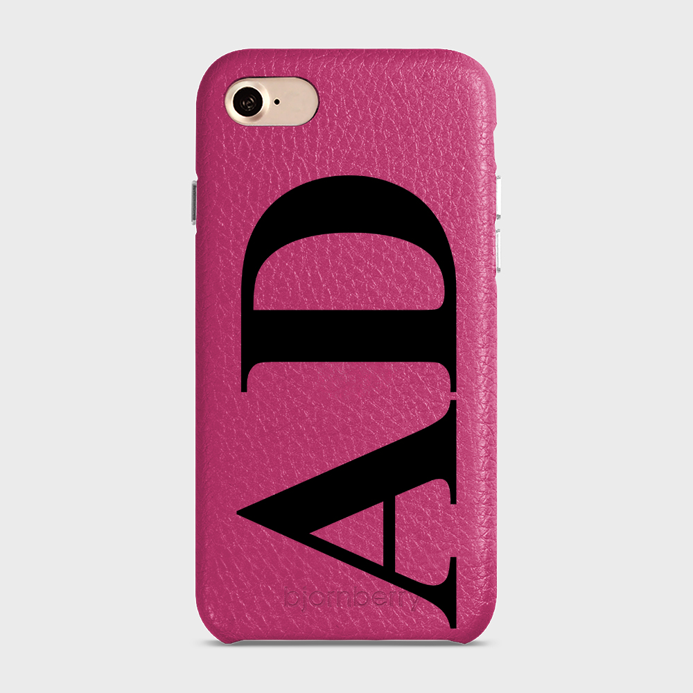 iPhone 7/8/SE (2022/2020) Personalised Leather Case - Large Initials - 34