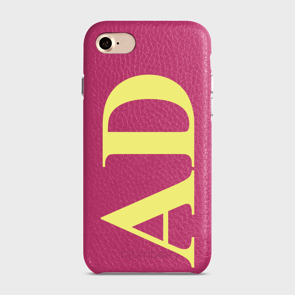 iPhone 7/8/SE (2022/2020) Personalised Leather Case - Large Initials - 36