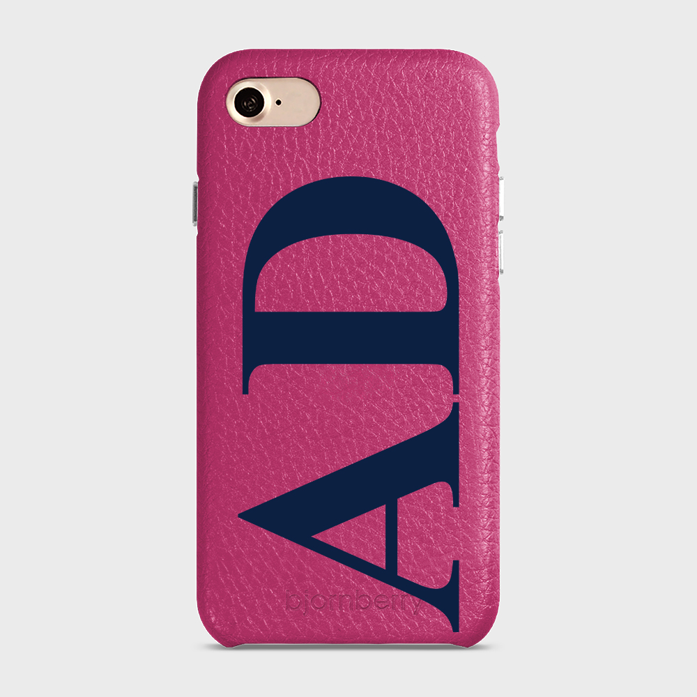 iPhone 7/8/SE (2022/2020) Personalised Leather Case - Large Initials - 30
