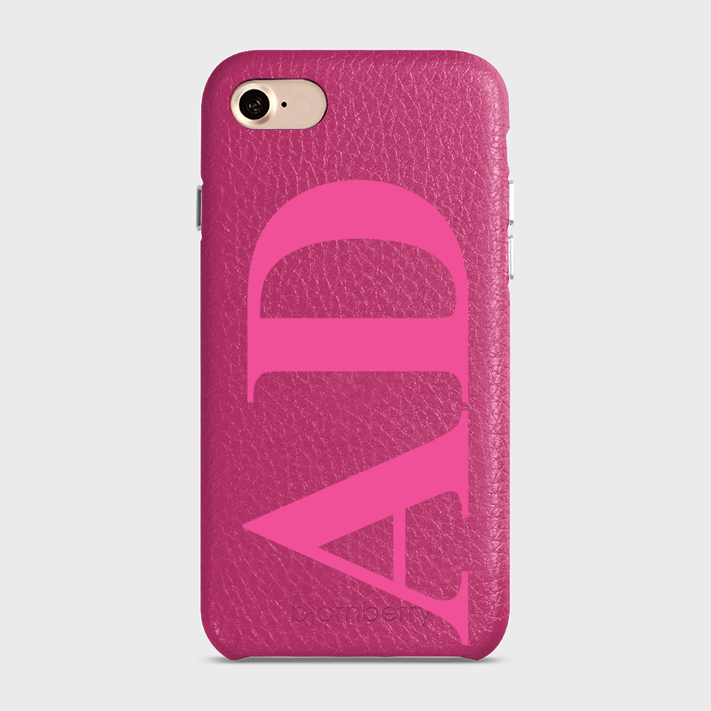 iPhone 7/8/SE (2022/2020) Personalised Leather Case - Large Initials - 31