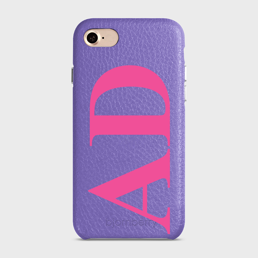 iPhone 7/8/SE (2022/2020) Personalised Leather Case - Large Initials - 17
