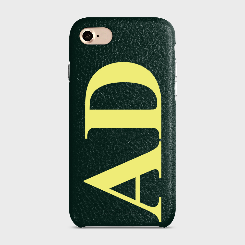 iPhone 7/8/SE (2022/2020) Personalised Leather Case - Large Initials - 29