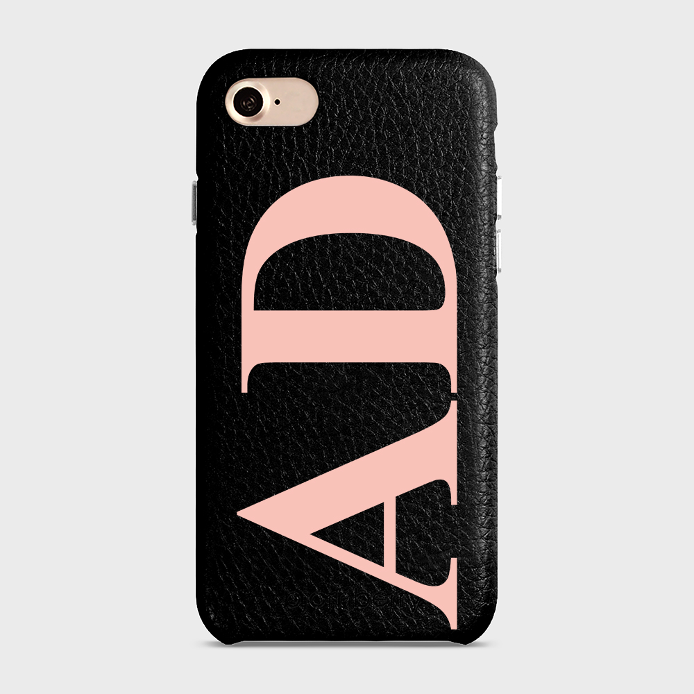 iPhone 7/8/SE (2022/2020) Personalised Leather Case - Large Initials - 5