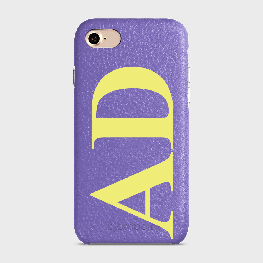 iPhone 7/8/SE (2022/2020) Personalised Leather Case - Large Initials - 22