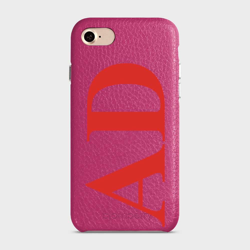 iPhone 7/8/SE (2022/2020) Personalised Leather Case - Large Initials - 33