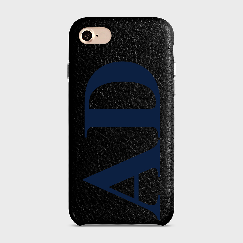 iPhone 7/8/SE (2022/2020) Personalised Leather Case - Large Initials - 3