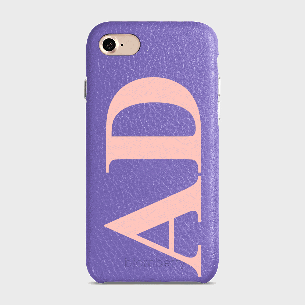 iPhone 7/8/SE (2022/2020) Personalised Leather Case - Large Initials