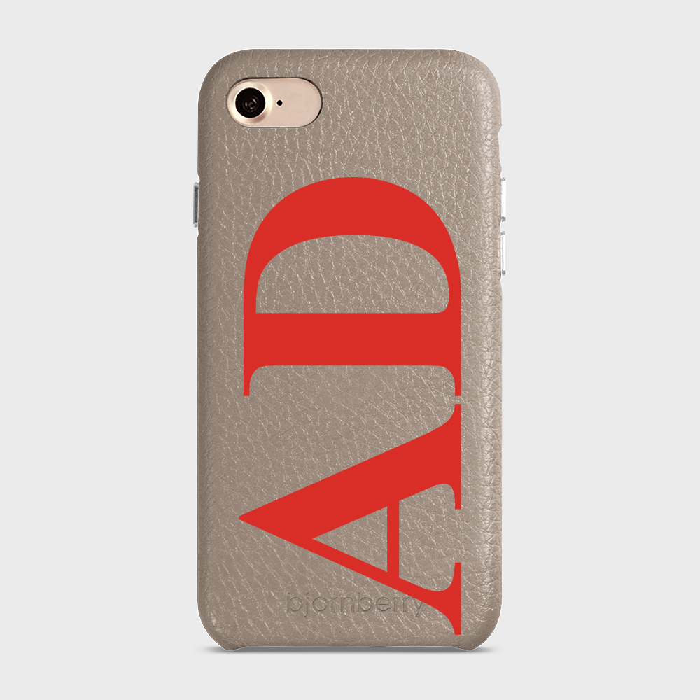 iPhone 7/8/SE (2022/2020) Personalised Leather Case - Large Initials - 38