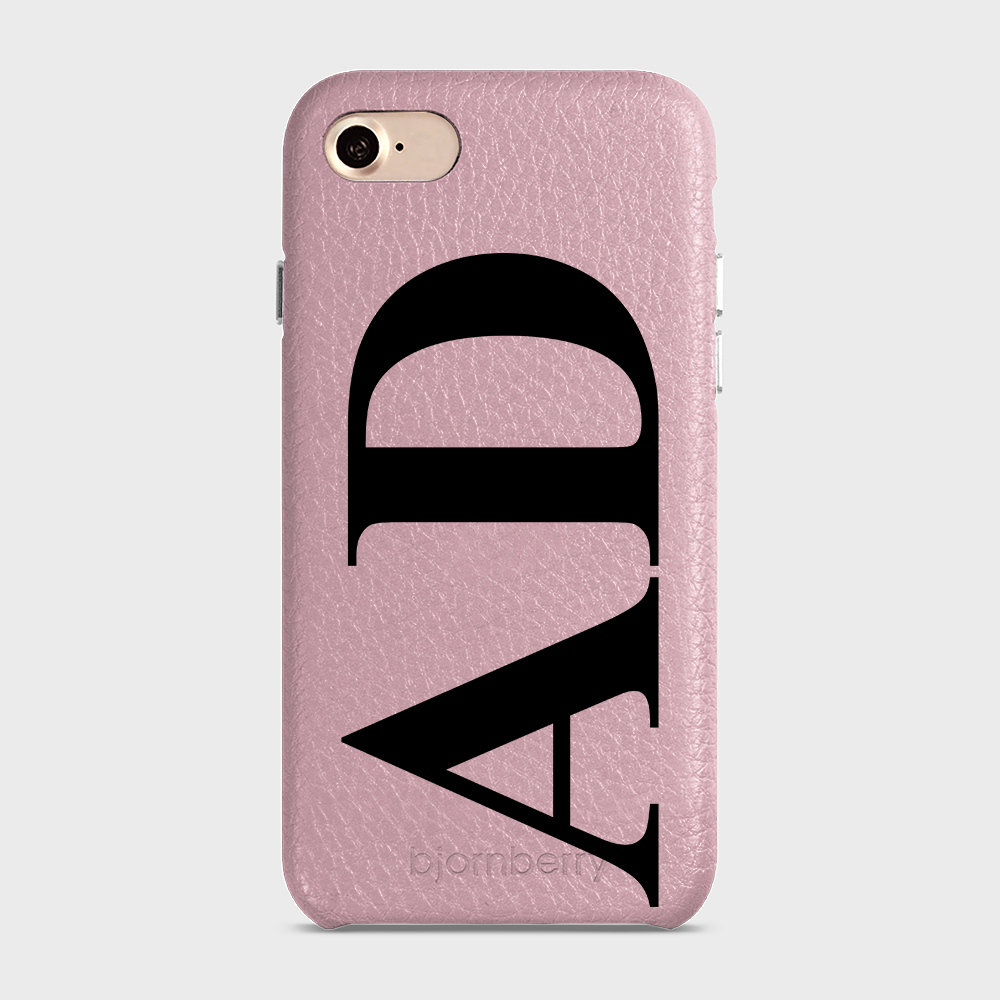 iPhone 7/8/SE (2022/2020) Personalised Leather Case - Large Initials - 13