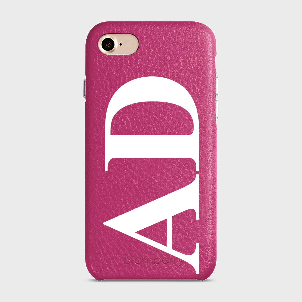 iPhone 7/8/SE (2022/2020) Personalised Leather Case - Large Initials - 35