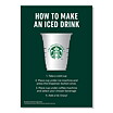 Starbucks A4 skylt How to make an iced drink.