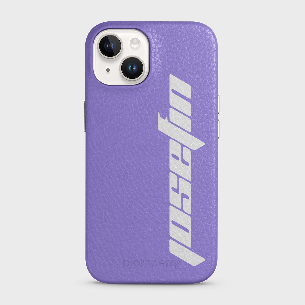 iPhone 14 Personalised Leather Case - Futuristic Name - 11