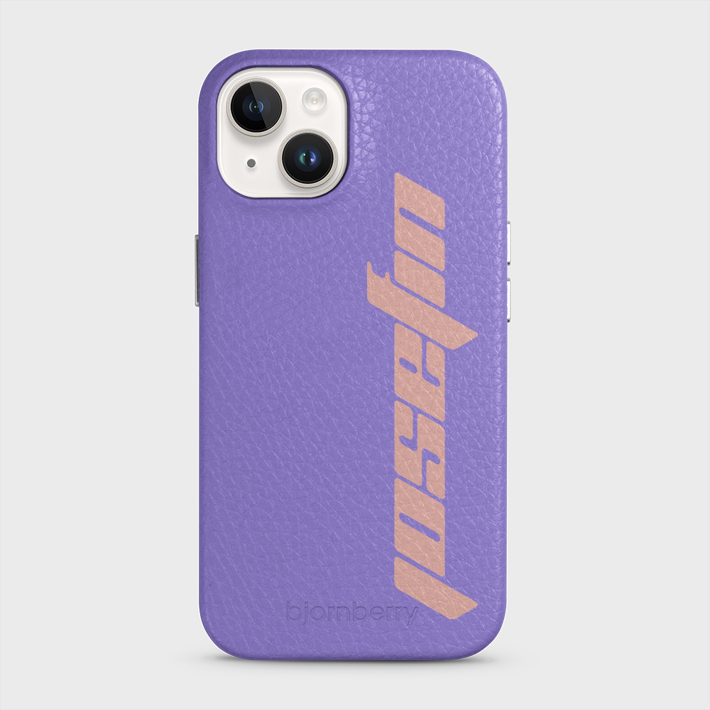 iPhone 14 Personalised Leather Case - Futuristic Name - 10
