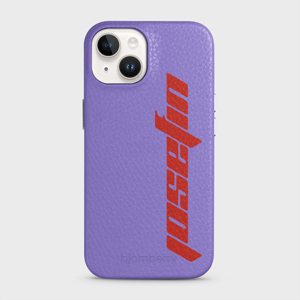 iPhone 14 Personalised Leather Case - Futuristic Name - 8
