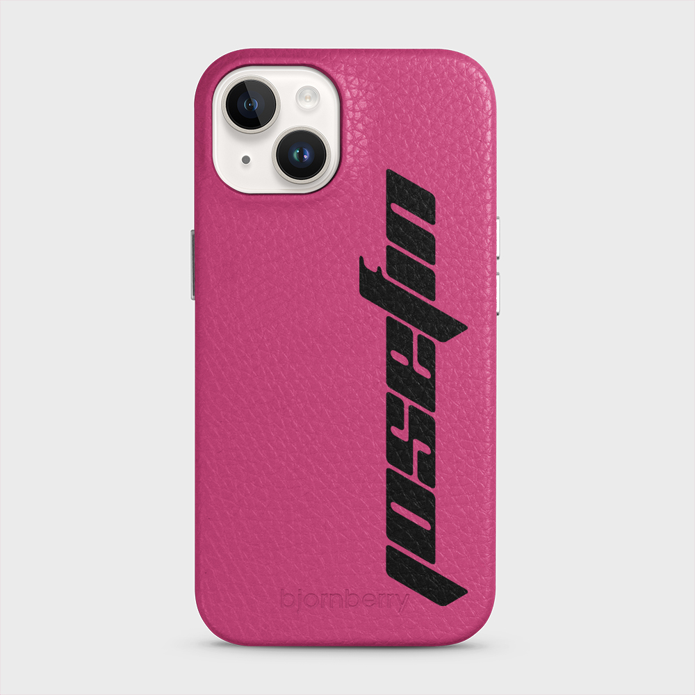 iPhone 14 Personalised Leather Case - Futuristic Name - 19