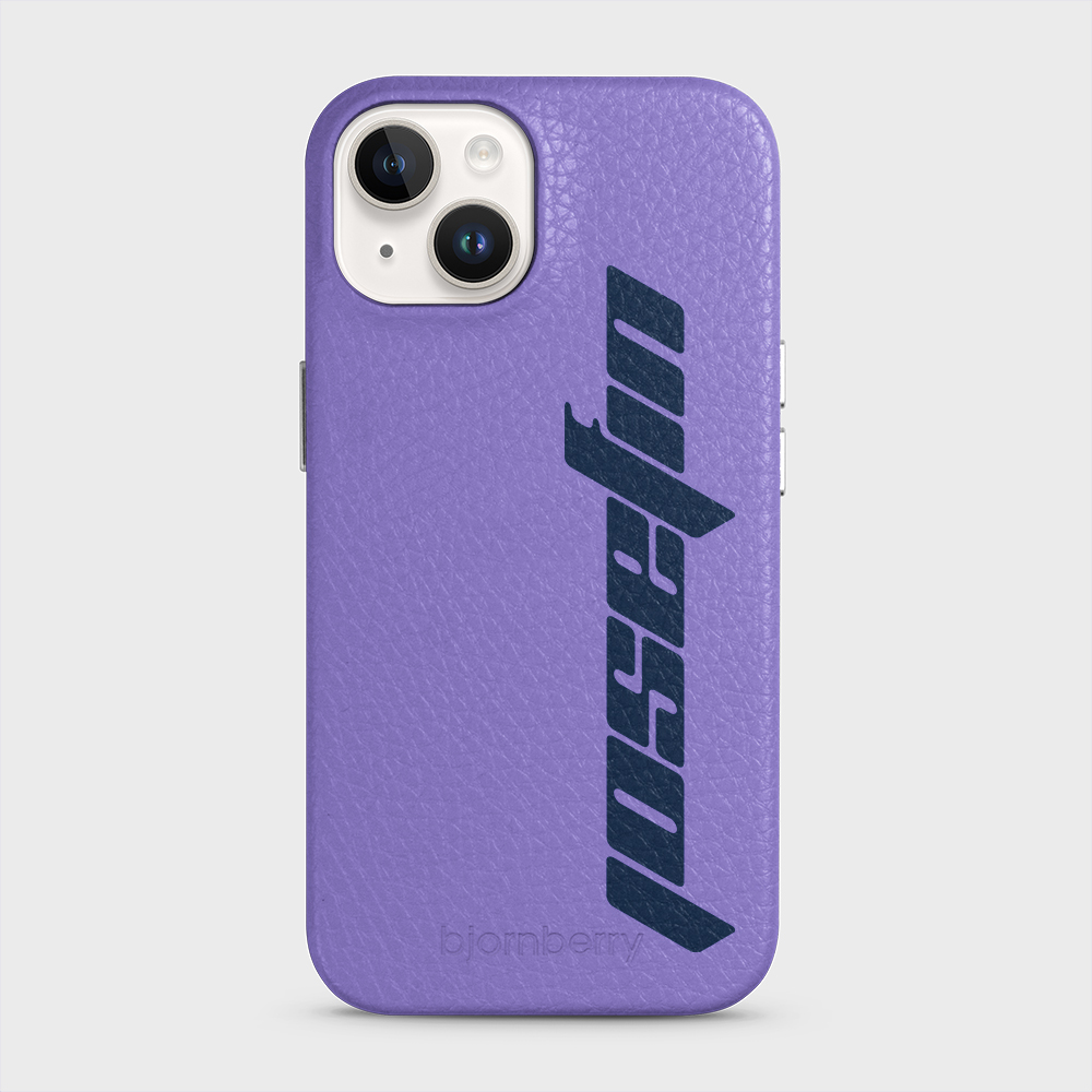 iPhone 14 Personalised Leather Case - Futuristic Name - 13
