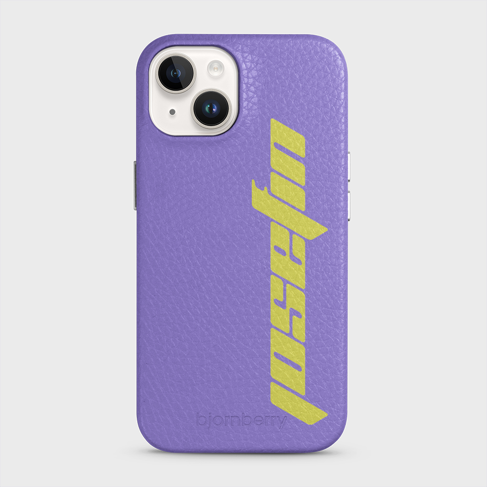 iPhone 14 Personalised Leather Case - Futuristic Name - 12