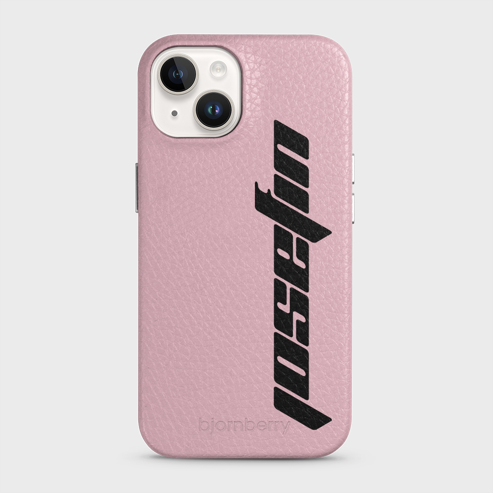 iPhone 14 Personalised Leather Case - Futuristic Name - 5