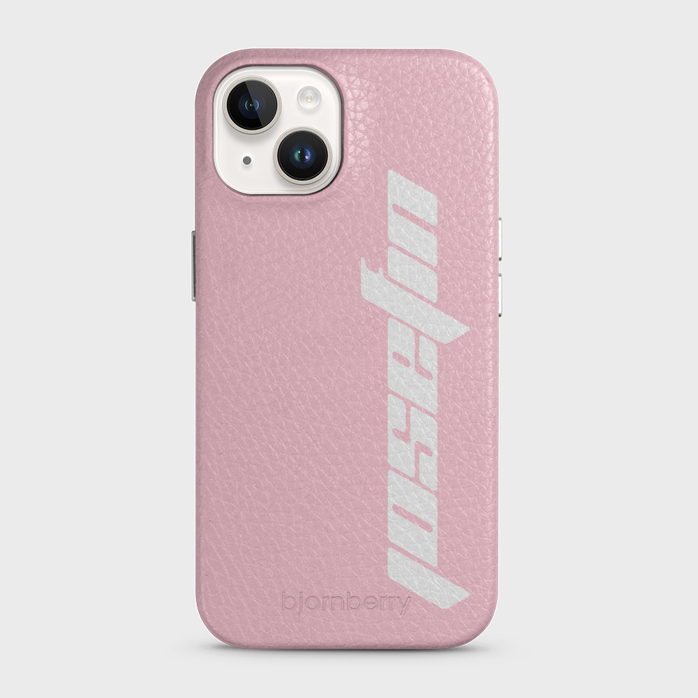 iPhone 14 Personalised Leather Case - Futuristic Name - 6