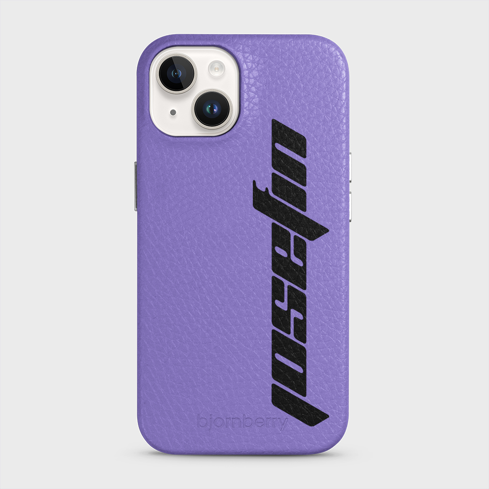 iPhone 14 Personalised Leather Case - Futuristic Name - 9