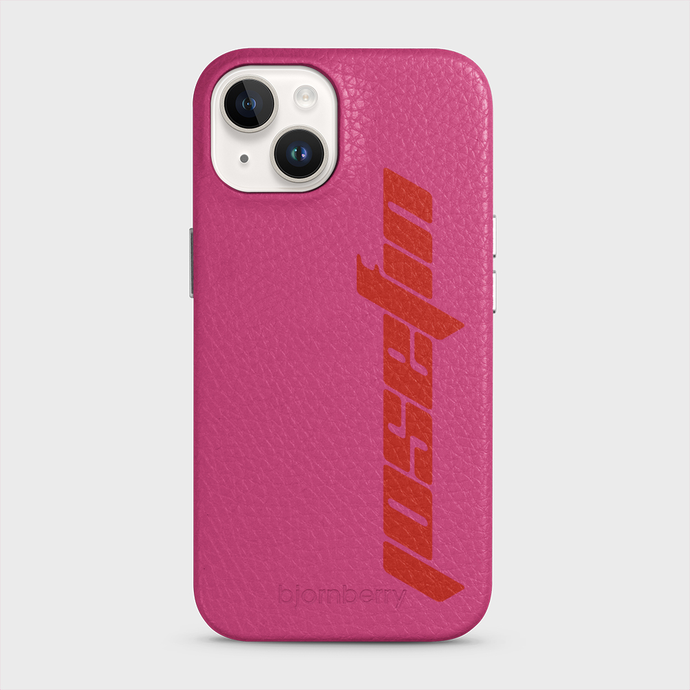 iPhone 14 Personalised Leather Case - Futuristic Name - 18