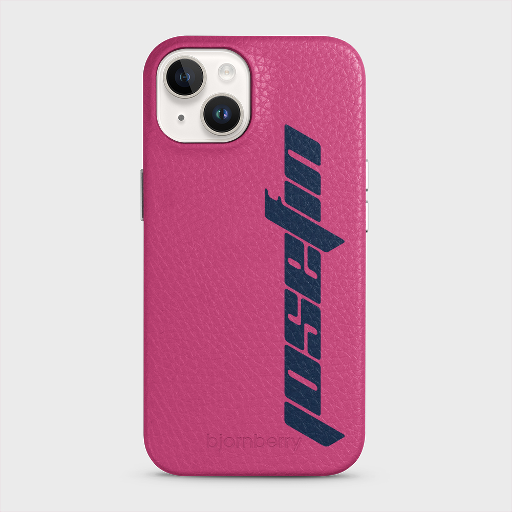 iPhone 14 Personalised Leather Case - Futuristic Name - 15