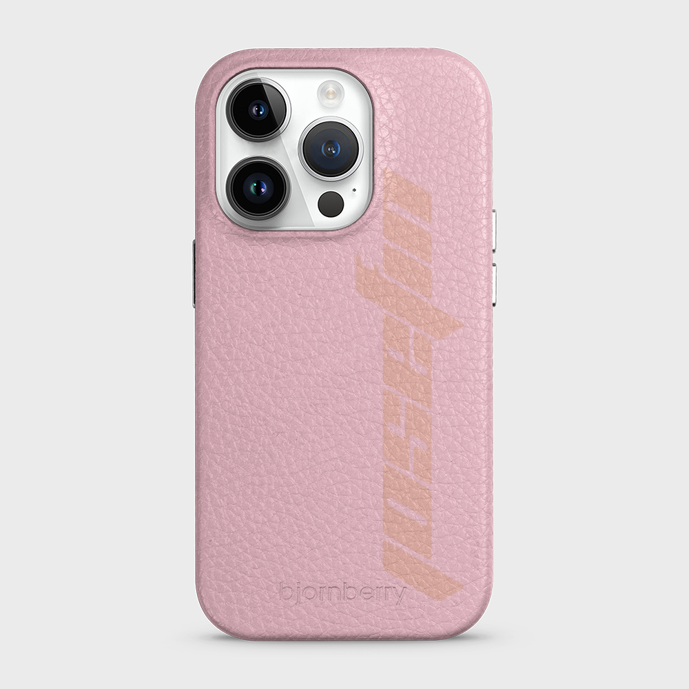 iPhone 14 Pro Personalised Leather Case - Futuristic Name - 10