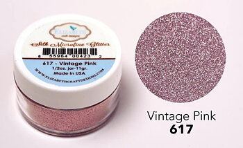 Elizabeth - Silk Microfine Glitter - Vintage Pink