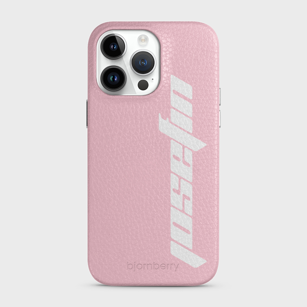 iPhone 14 Pro Max Personalised Leather Case - Futuristic Name - 13