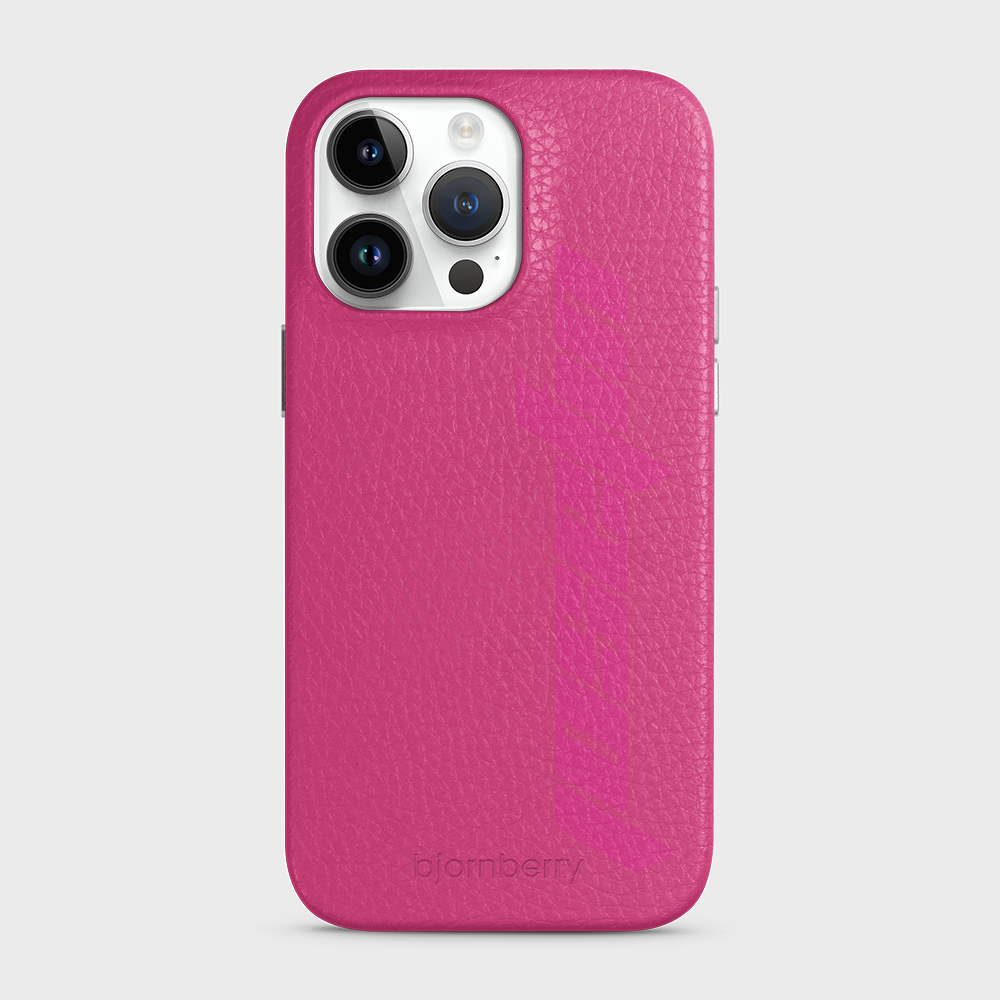 iPhone 14 Pro Max Personalised Leather Case - Futuristic Name - 16