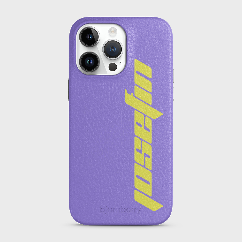iPhone 14 Pro Max Personalised Leather Case - Futuristic Name - 7