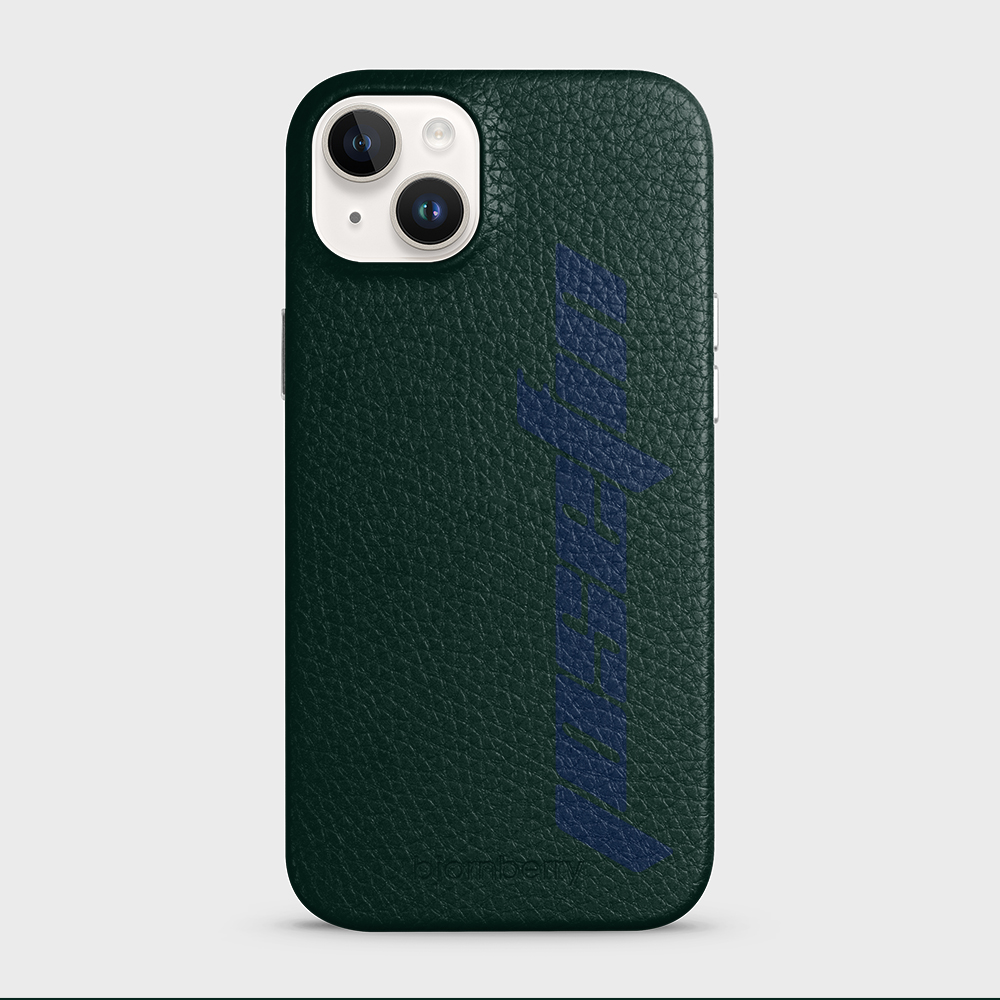 iPhone 14 Plus Personalised Leather Case - Futuristic Name - 22