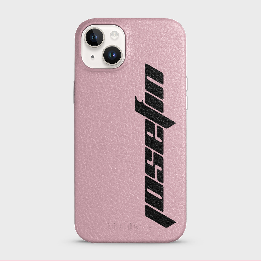 iPhone 14 Plus Personalised Leather Case - Futuristic Name - 12