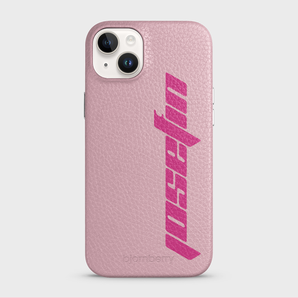 iPhone 14 Plus Personalised Leather Case - Futuristic Name - 9