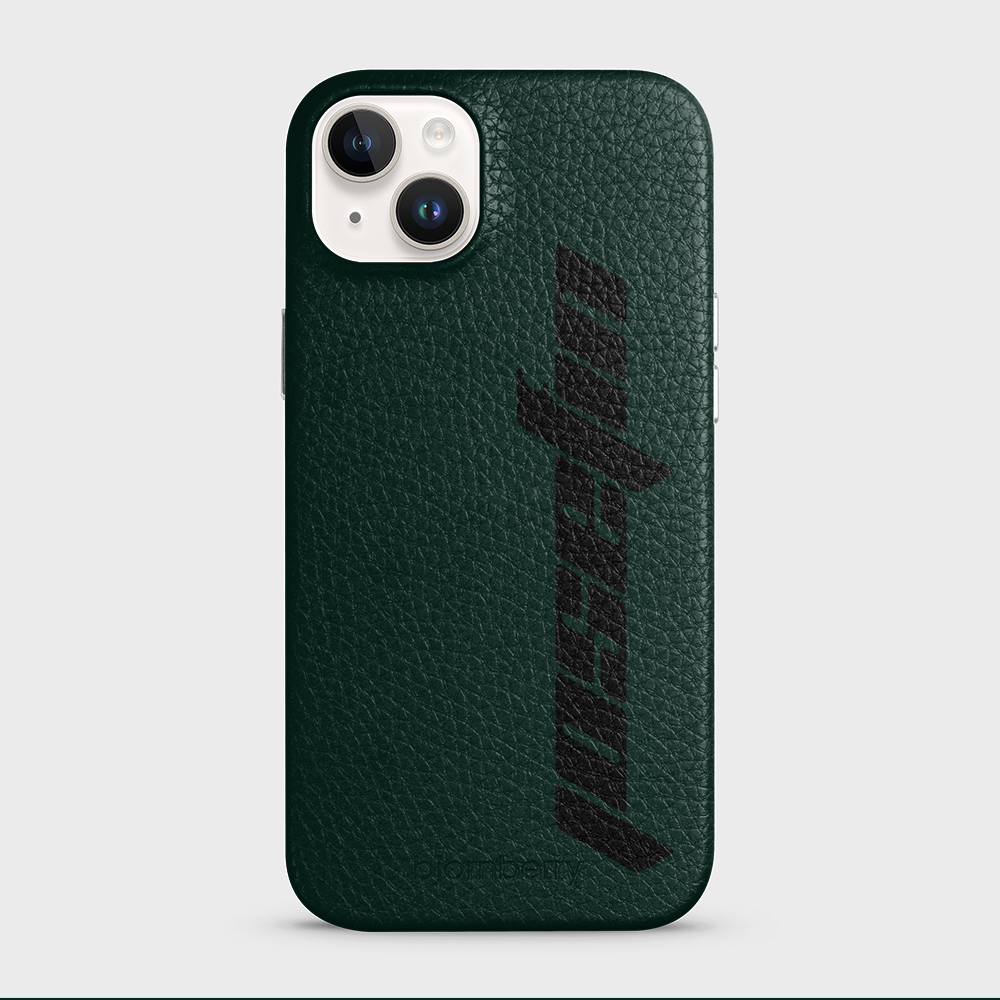 iPhone 14 Plus Personalised Leather Case - Futuristic Name - 26