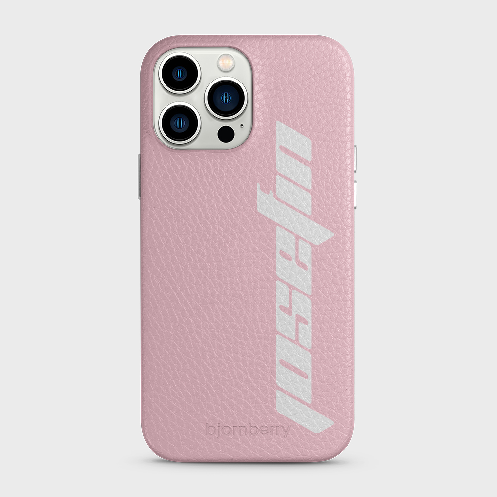 iPhone 13 Pro Max Personalised Leather Case - Futuristic Name - 14
