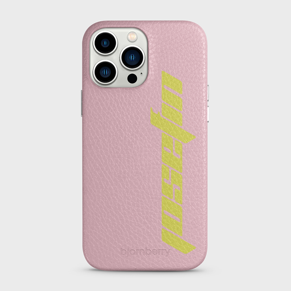 iPhone 13 Pro Max Personalised Leather Case - Futuristic Name - 15