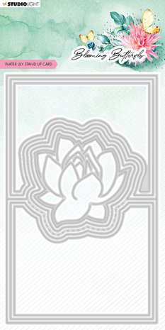 Blooming Butterfly Cutting Die Water Lily Stand Up Card