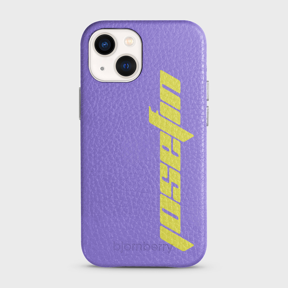 iPhone 13 Mini Personalised Leather Case - Futuristic Name - 15
