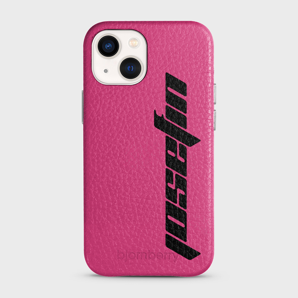 iPhone 13 Mini Personalised Leather Case - Futuristic Name - 20
