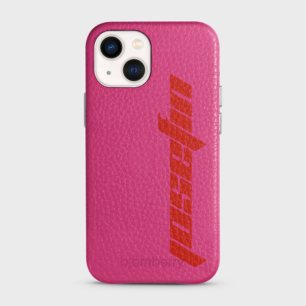 iPhone 13 Mini Personalised Leather Case - Futuristic Name - 19