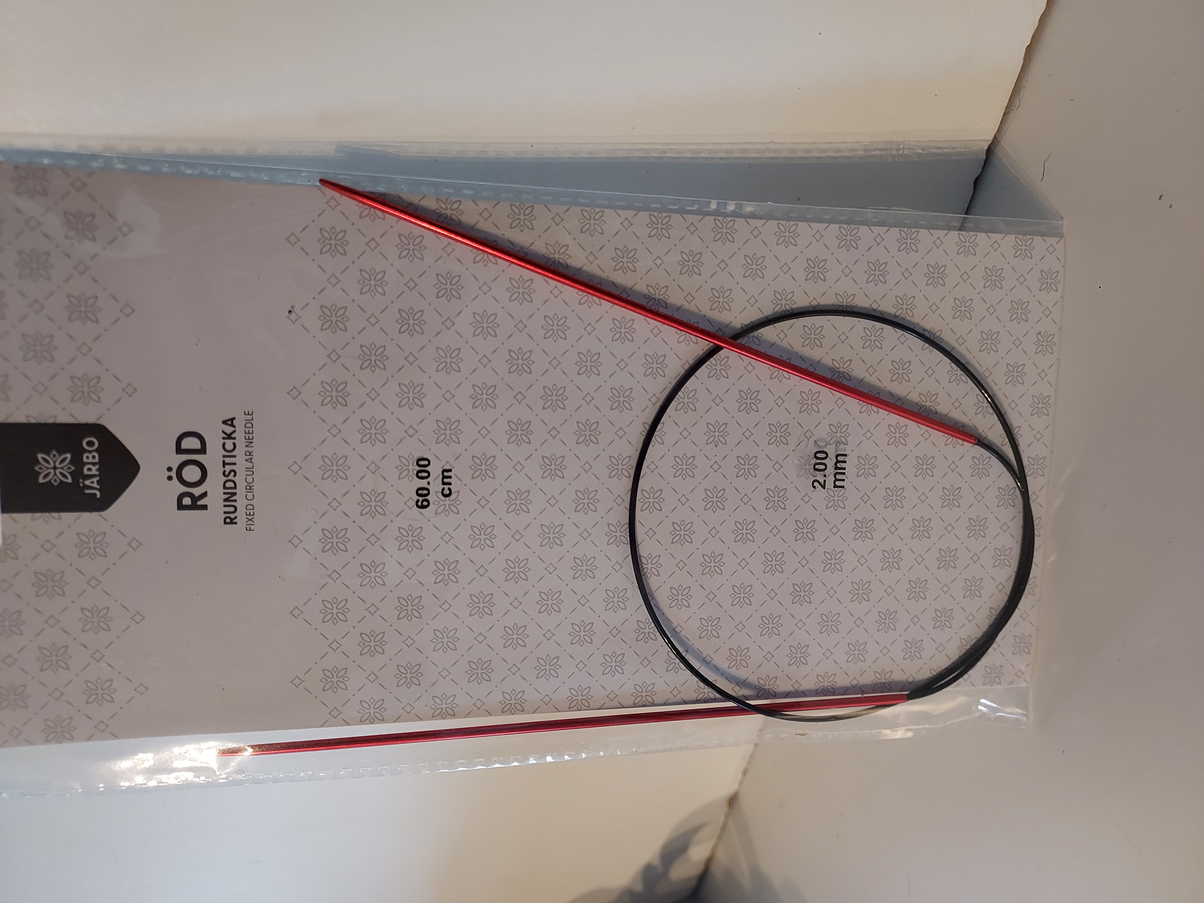 Rundsticka röd I metall 60cm 2.00